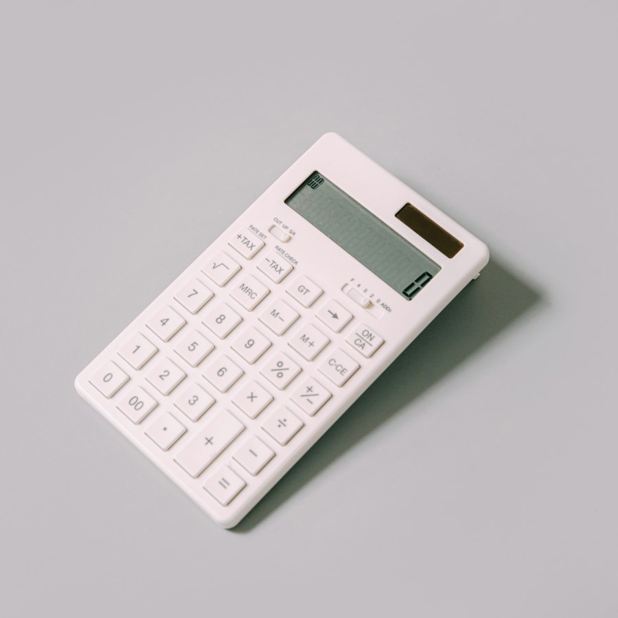Calculator and notes on a desk, previewing the quick calculator project
