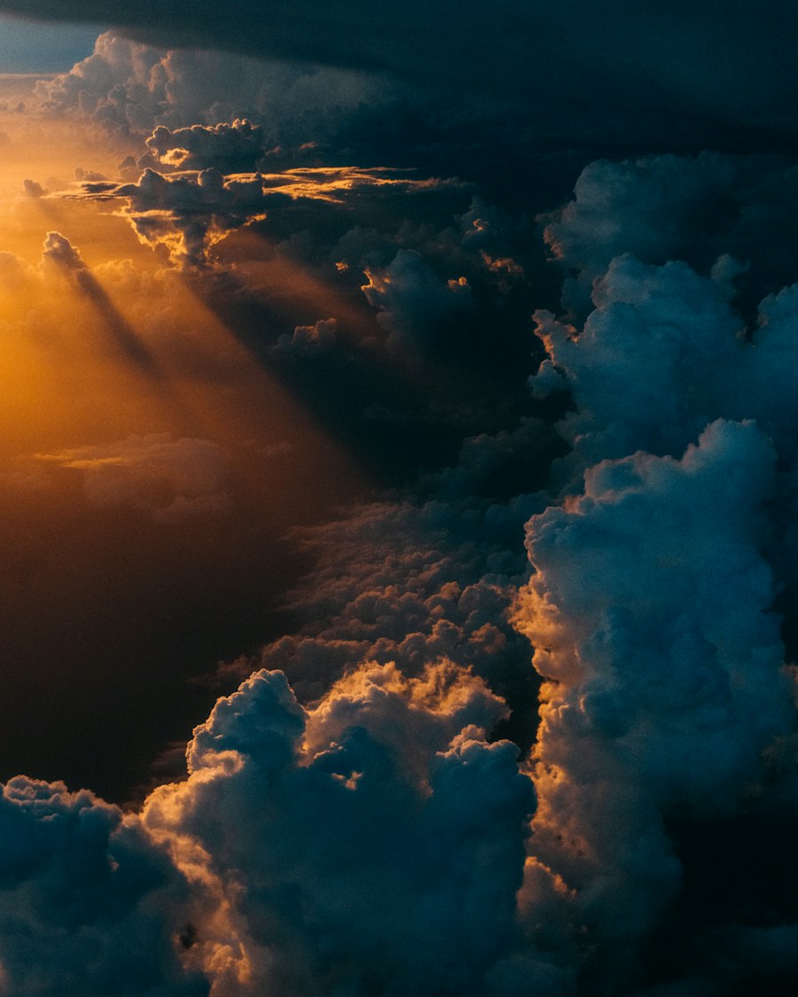 Clouds over a landscape, previewing the Weather Lens forecast project